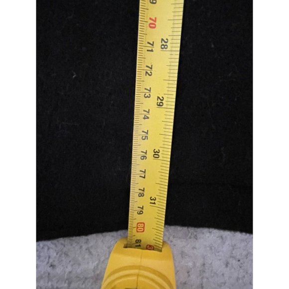 J.Crew Short Trench Over Coat Mens Medium Wool Blend Single Breast Black - Picture 11 of 12